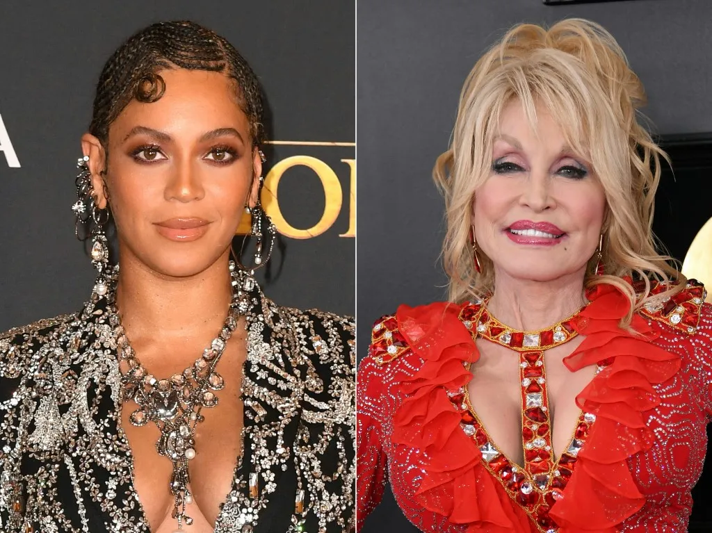(COMBO) This combination of pictures created on March 28, 2024 shows US singer/songwriter Beyonce at the Dolby theatre on July 9, 2019 in Hollywood and US singer-songwriter Dolly Parton on February 10, 2019, in Los Angeles. Beyonce's new country album features a long-rumored cover of Dolly Parton's beloved "Jolene," as well as a number of country legend plugs including Willie Nelson.
"Cowboy Carter" -- the honkified second act of Queen Bey's "Renaissance" trilogy -- is out in parts of the world where it's already Friday, and will continue its global drop as the clock strikes midnight. (Photo by Robyn Beck and VALERIE MACON / AFP)