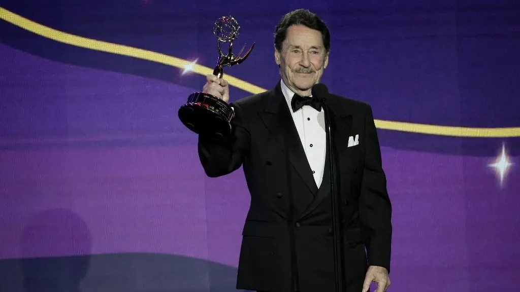 LOS ANGELES, CALIFORNIA - DECEMBER 17: Peter Cullen accepts a Lifetime Achievement Award onstage during the 2nd Annual Children and Family Emmy Awards at The Westin Bonaventure Hotel & Suites, Los Angeles on December 17, 2023 in Los Angeles, California. Kevin Winter/Getty Images/AFP (Photo by KEVIN WINTER / GETTY IMAGES NORTH AMERICA / Getty Images via AFP)