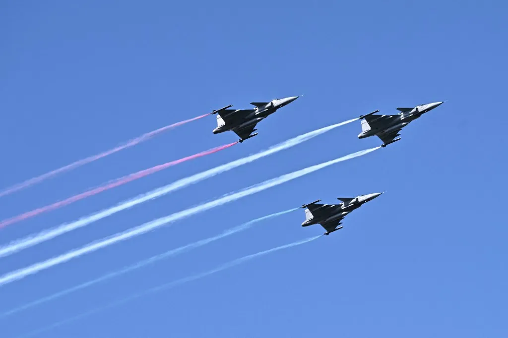 Lezuhant a magyar honvédség egyik Gripen vadászgépe - képünk illusztráció Fotó: ATTILA KISBENEDEK / AFP lezuhant Gripen