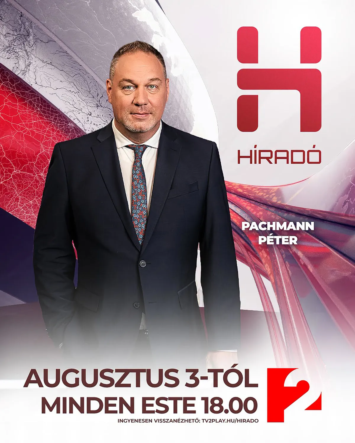 Pachmann Péter a TV2 Híradójának műsorvezetője lett