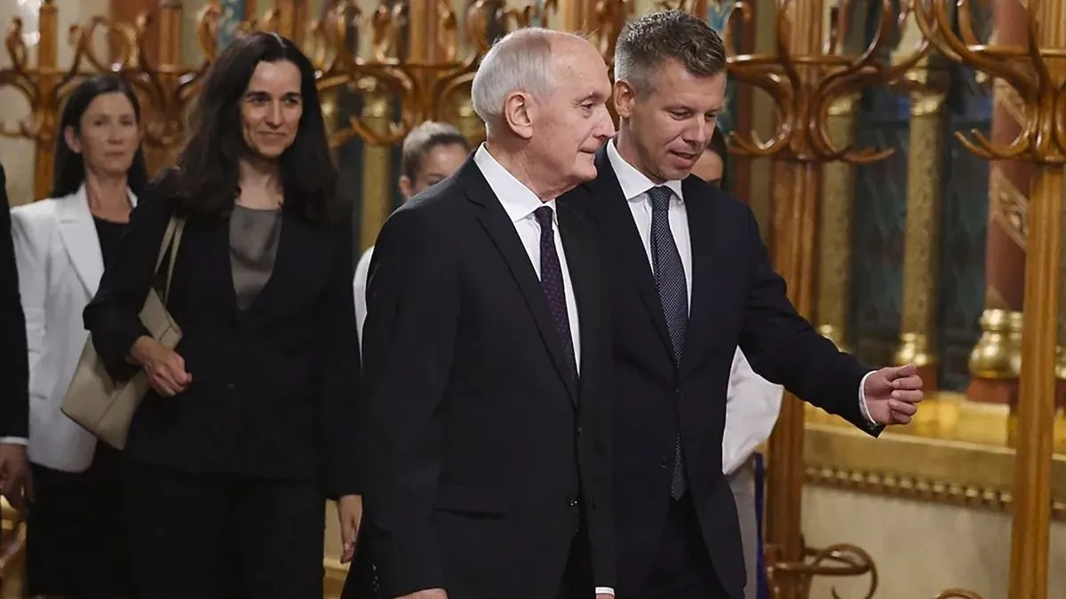 Fontos ügyekről egyeztetett Magyar Péter és Baka András (Fotó: Hatlaczki Balázs)