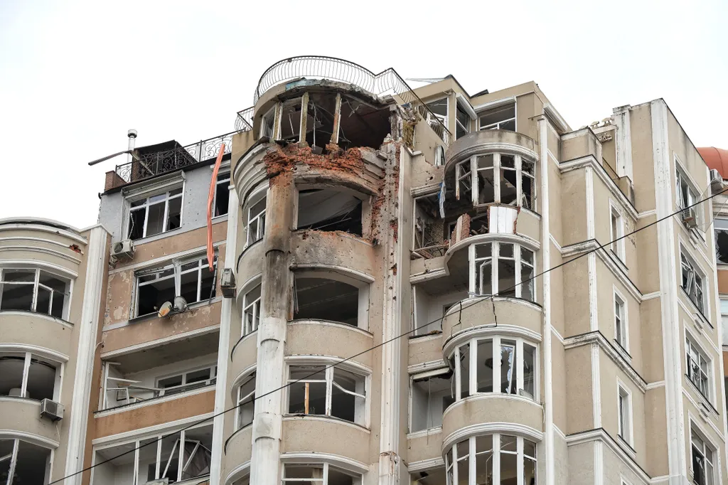 Apartment Buildings Damaged In Russian Attack In Odesa