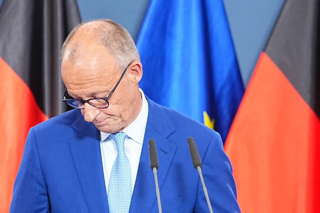 Merz bajban: az AfD kaphatta a legtöbb szavazatot az egyik tartományi választáson Fotó: MICHAEL KAPPELER / DPA