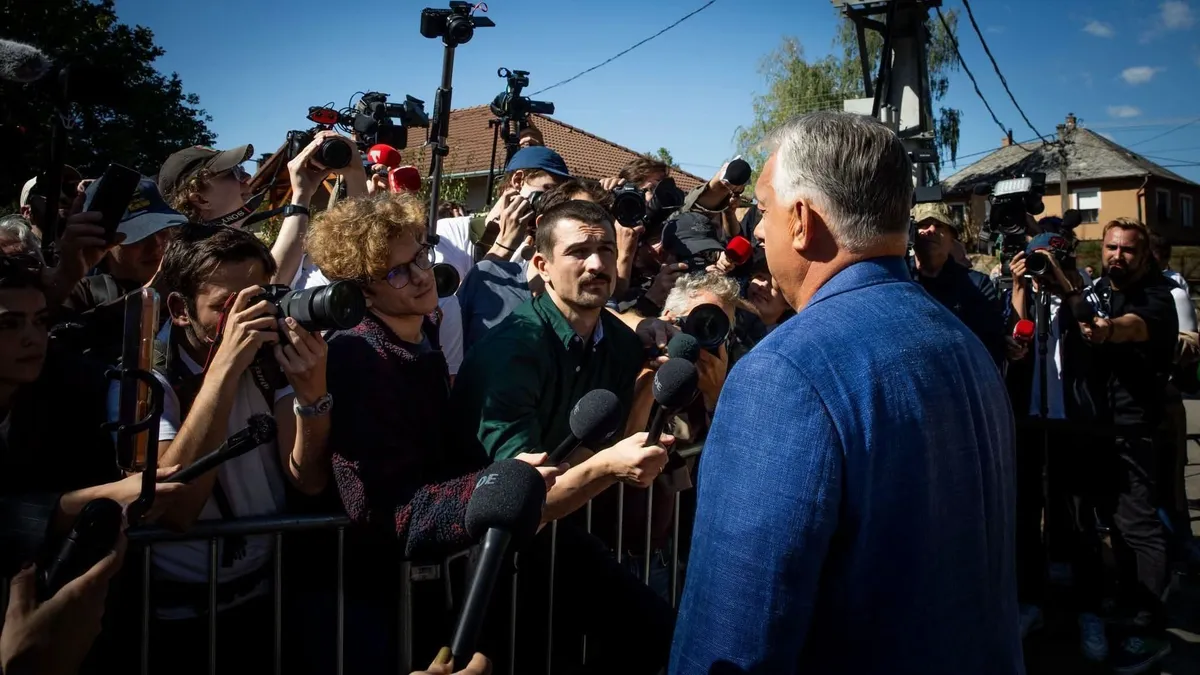 Így érkezett meg Orbán Viktor a jubileumi kötcsei piknikre (Fotó: Facebook/Orbán Viktor)