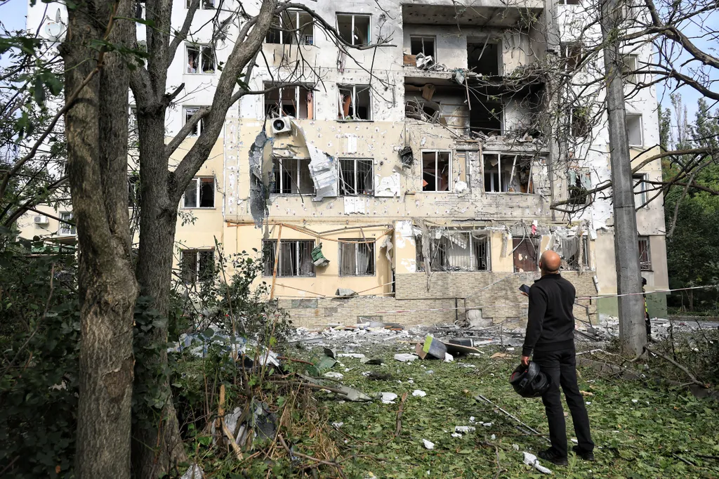 Apartment Buildings Damaged In Russian Attack In Odesa