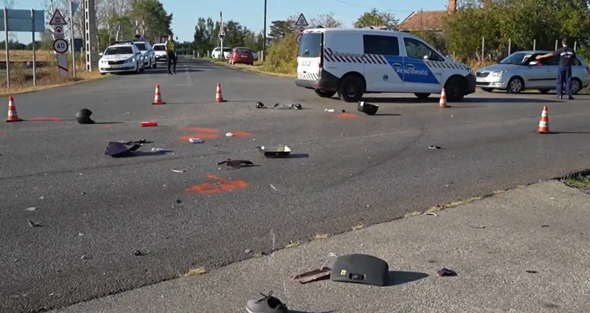 Helyszínelés a kiskunhalasi balesetet követően