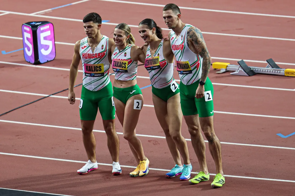 A 4x100-as vegyes váltó azonnal magyar csúcsót futott a budapesti atlétikai világdöntőn