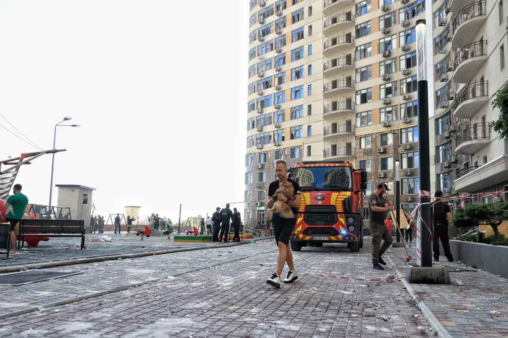Massive Russian Strike On Odesa Affects 25-Storey Apartment Block
