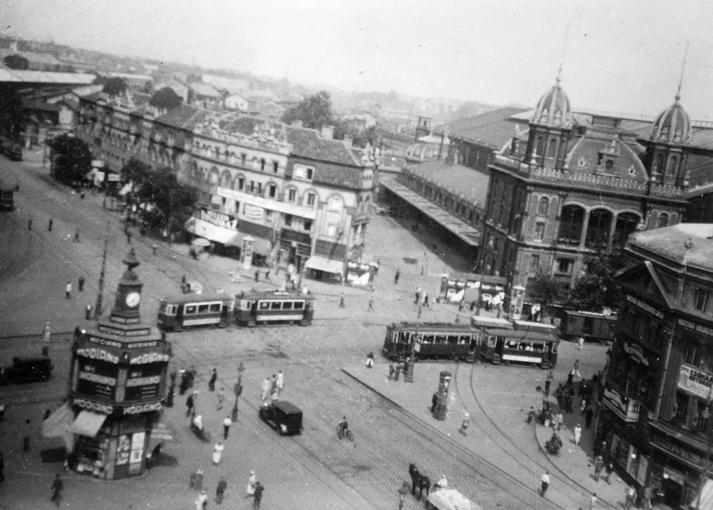 Westend-ház, Nyugati tér, Fortepan