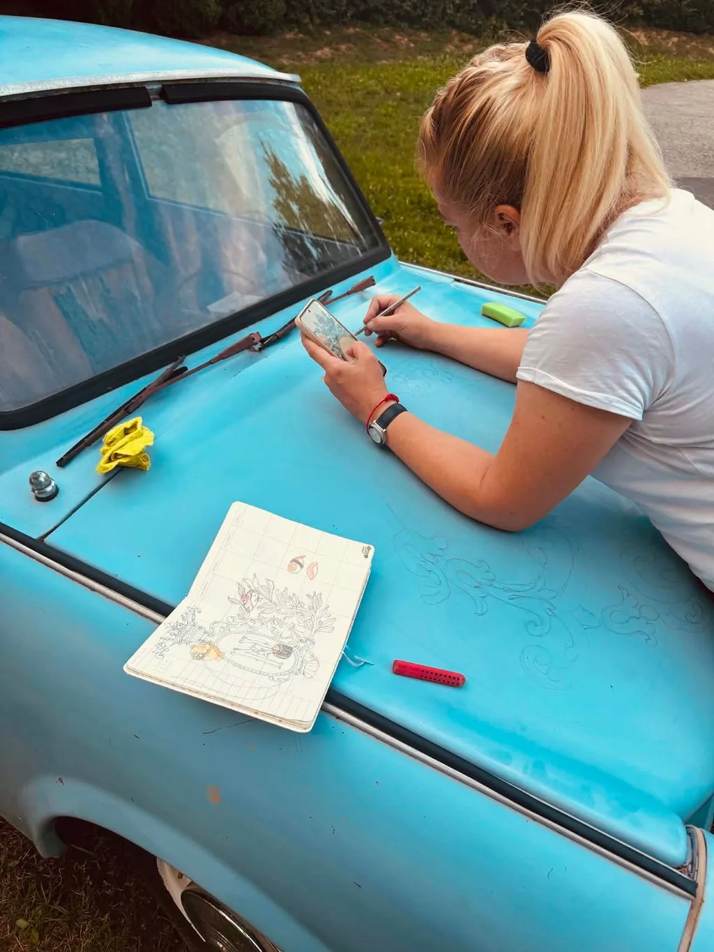 Trabant szelfipont Lenti, Zaol, Korosa Titanilla