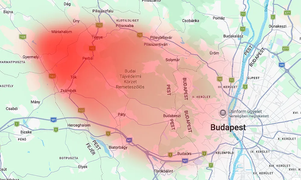 A szélirány alapján erre fog haladni a trágyázás bűzhulláma.