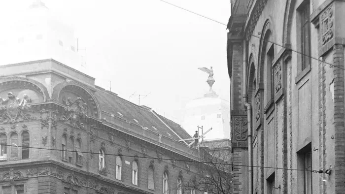 Westend-ház, Nyugati tér, Fortepan