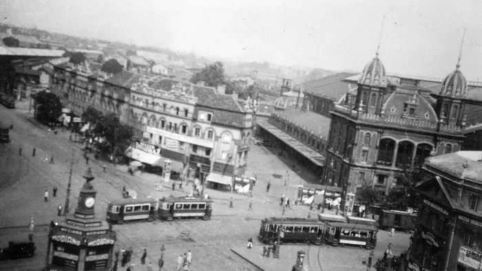 Westend-ház, Nyugati tér, Fortepan