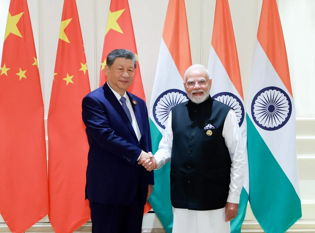 Hszi Jingping kínai elnök és Narenda Modi indiai miniszterelnök Fotó: WANG YE / XINHUA