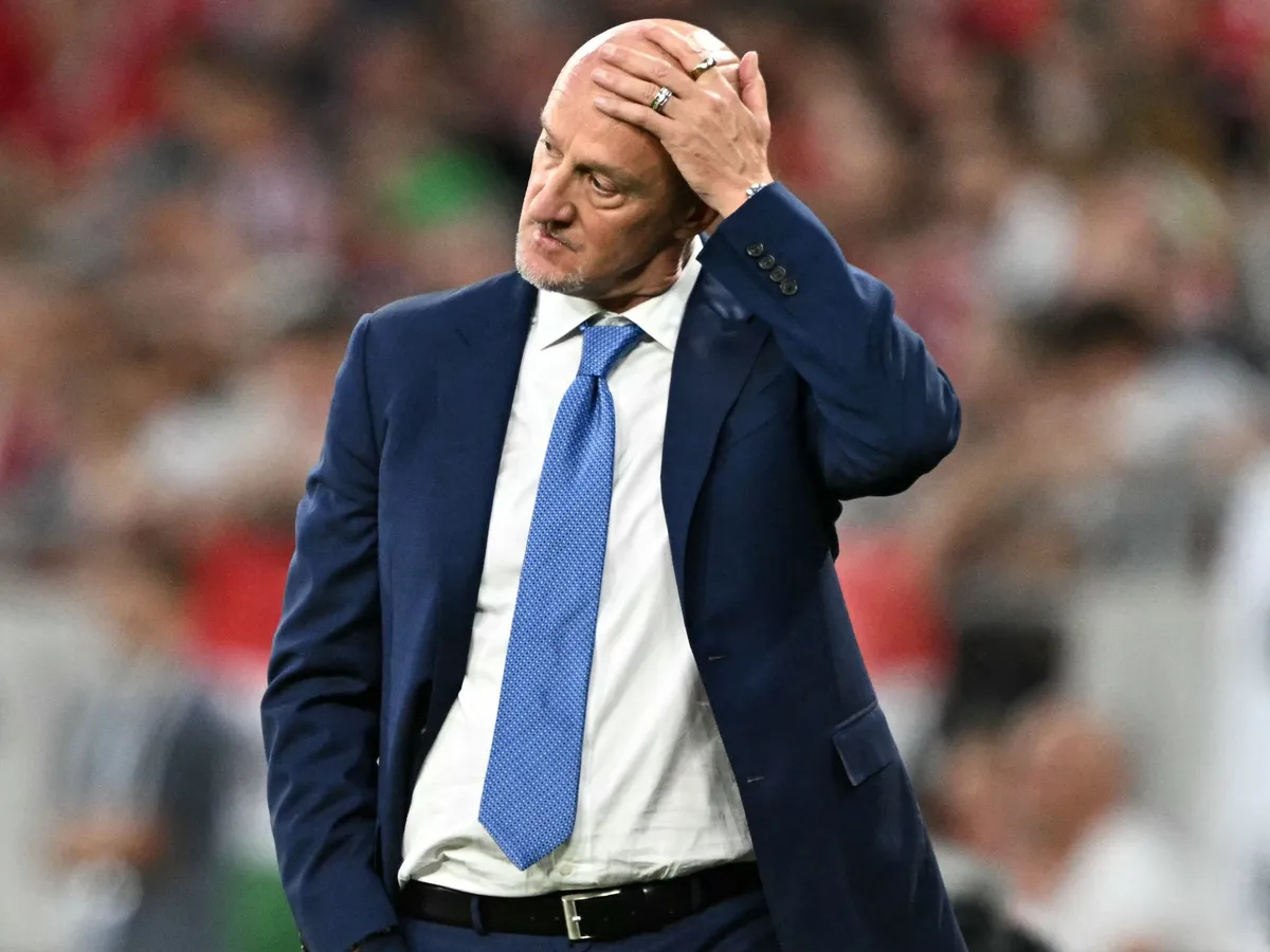 Hungary's Italian head coach Marco Rossi gestures during the international friendly football match between Hungary and Sweden in Budapest on June 6, 2025. (Photo by Attila KISBENEDEK / AFP)