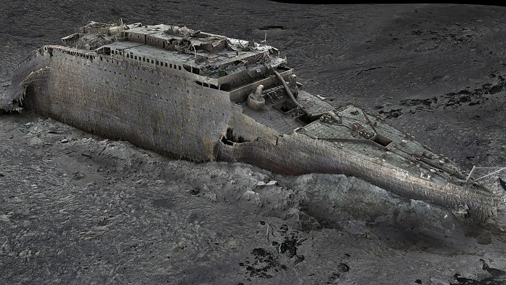 A Titanic első felének roncsa