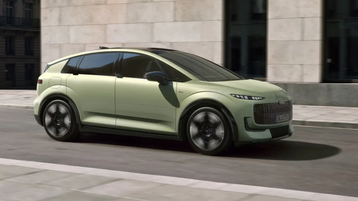 A hatótávolság maximalizálása érdekében leborotválták a kilincseket az Audi A2-esről.