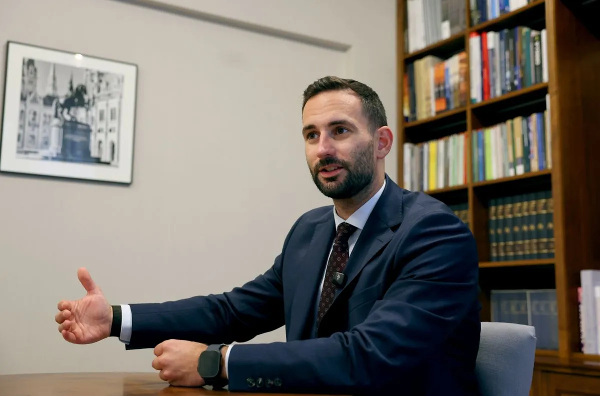 Palóc André szerint a Fidesz-kormány a védett árral megvédte a családokat a magas üzemanyagáraktól (Fotó: Mirkó István)