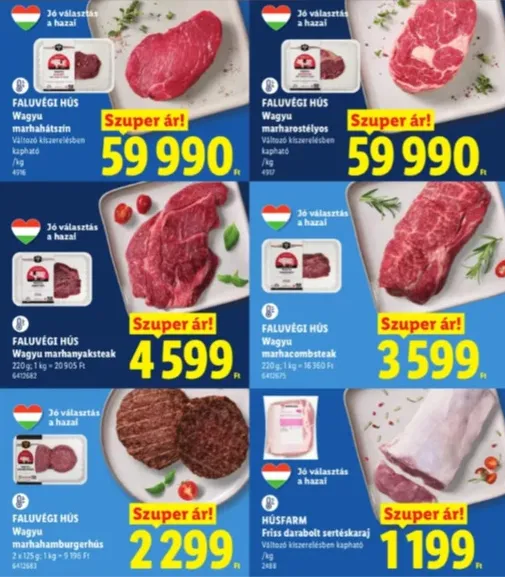 Wagyu marha a Lidl akciós újságjában