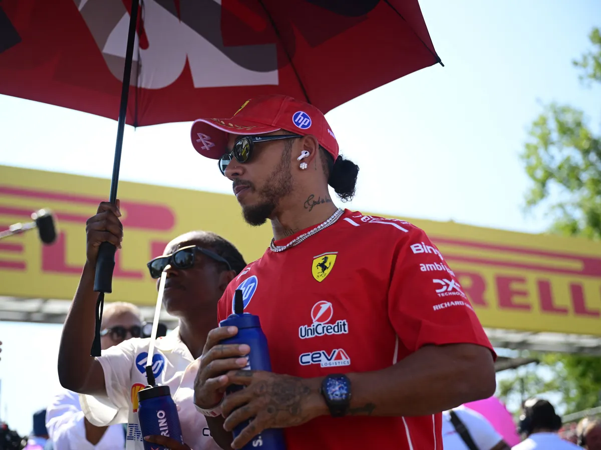 Lewis Hamilton of Scuderia Ferrari drives during the Formula 1 Italian Grand Prix at the Autodromo Nazionale di Monza in Monza, Italy, on September 6, 2026. (Photo by Andrea Diodato/NurPhoto) (Photo by Andrea Diodato / NurPhoto via AFP)