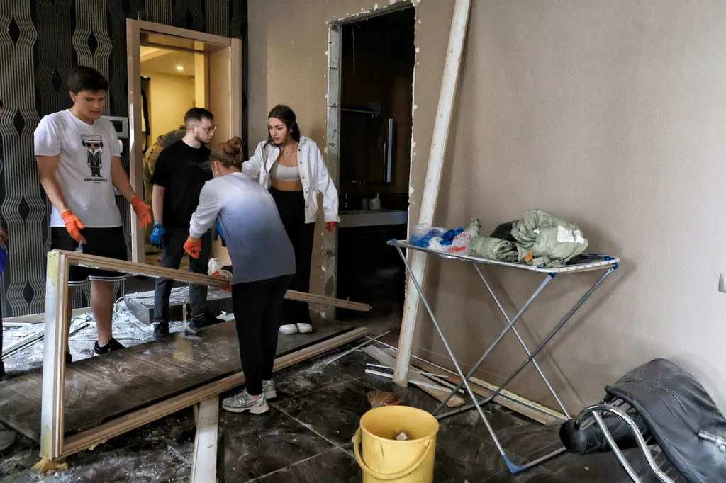 Apartment Buildings Damaged In Russian Attack In Odesa