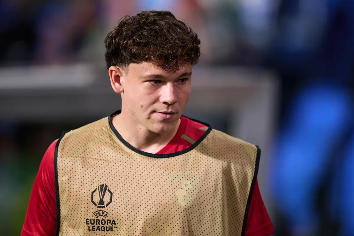 Alex Toth of AFC Bournemouth looks on during the UEFA Europa League 2026/27 Phase MD1 match between Real Sociedad and AFC Bournemouth at Estadio Anoeta in San Sebastian, Spain, on September 17, 2026. (Photo by Cesar Ortiz Gonzalez /NurPhoto) (Photo by Cesar Ortiz Gonzalez / NurPhoto via AFP)