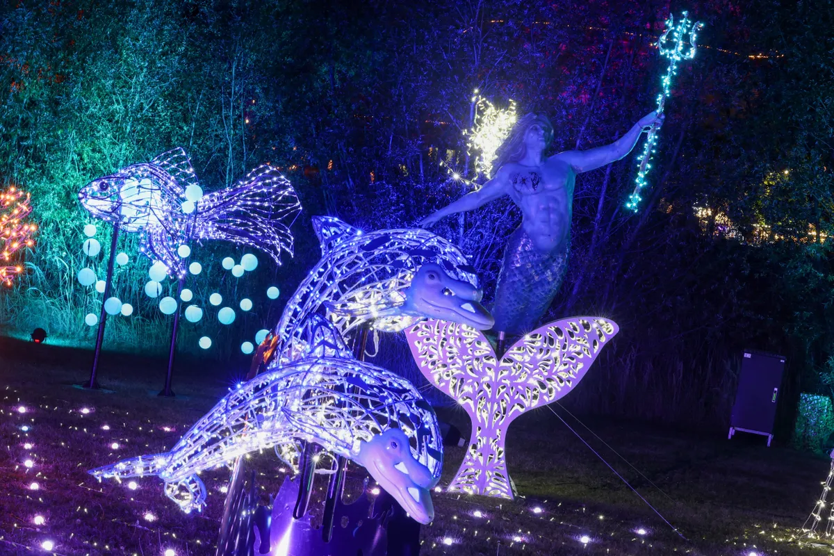 németországi fénypark installációja