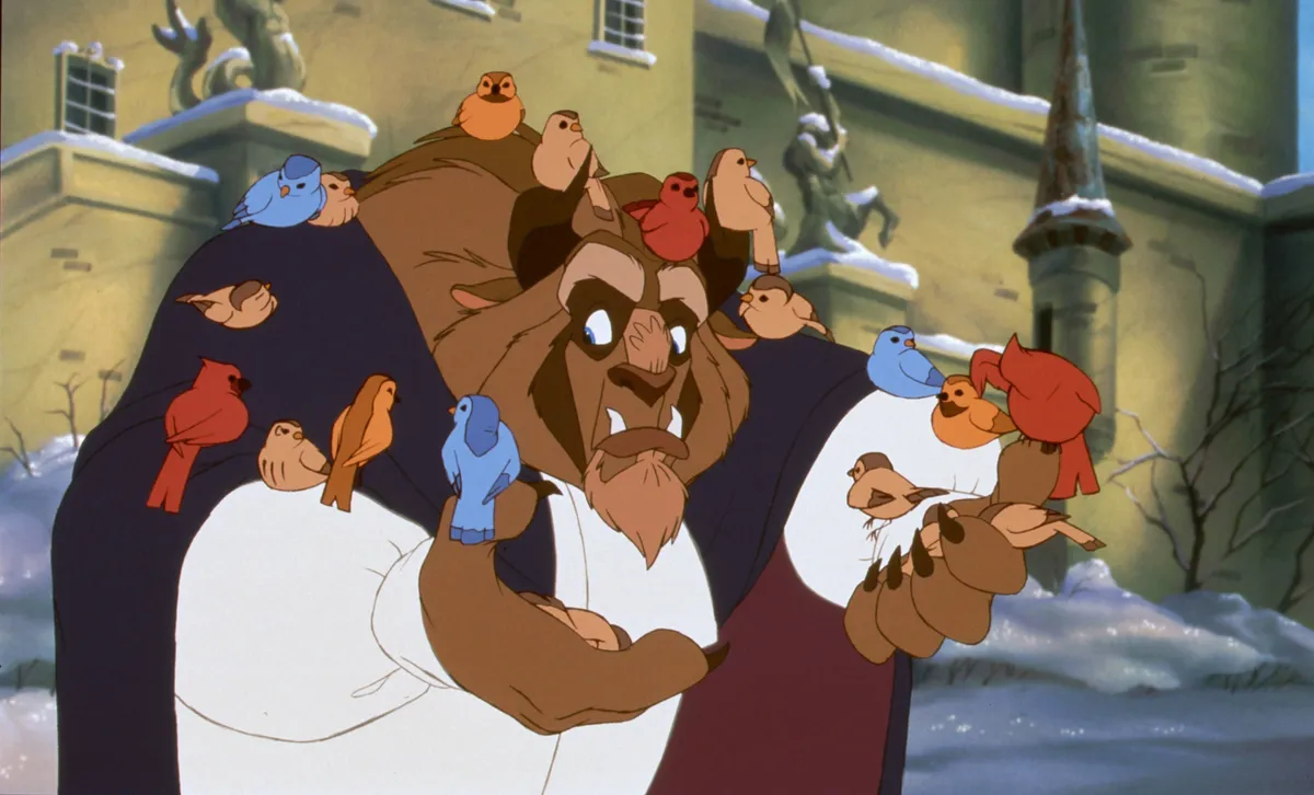 RELEASE DATE: 22 November 1991. TITLE: Beauty and the Beast. STUDIO: Walt Disney Pictures. PLOT: Belle, whose father Maurice is imprisoned by the Beast (really an enchanted Prince), offers herself instead and finds the prince inside the Beast. PICTURED: Beast. (Credit Image: Â© Walt Disney Pictures/Entertainment Pictures/ZUMAPRESS.com)