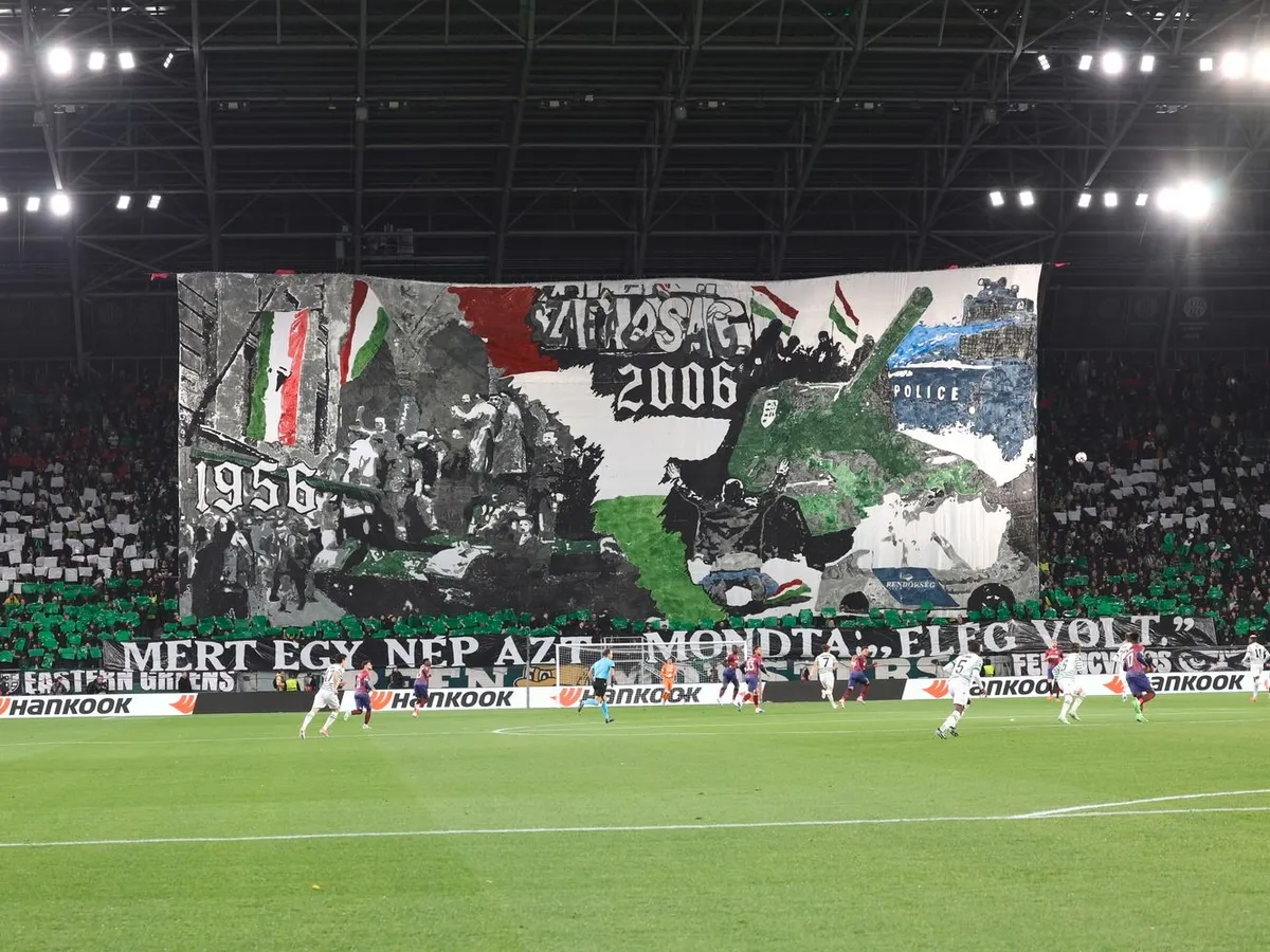 A Fradi-szurkolók ezzel az élőképpel készültek a Torreense elleni Európa-liga-meccsre